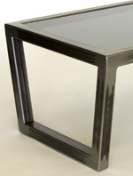 steel and glass coffee table