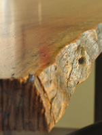 rosy zebrawood slab table