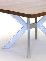 square mahogany slab table