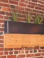 canary square steel planter boxes